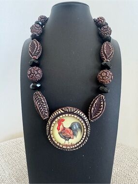 Hotcakes bird necklace Rooster